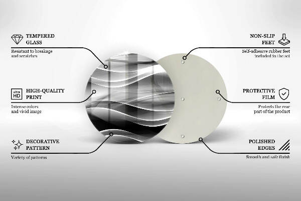 Üveg alátét gyertyákhoz Absztrakciós finom vonalak