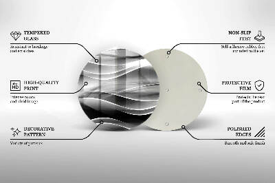 Üveg alátét gyertyákhoz Absztrakciós finom vonalak