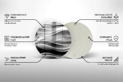 Üveg alátét gyertyákhoz Absztrakciós finom vonalak