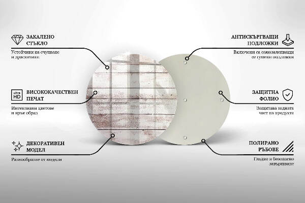 Síri gyertya alátét Régi fa táblák