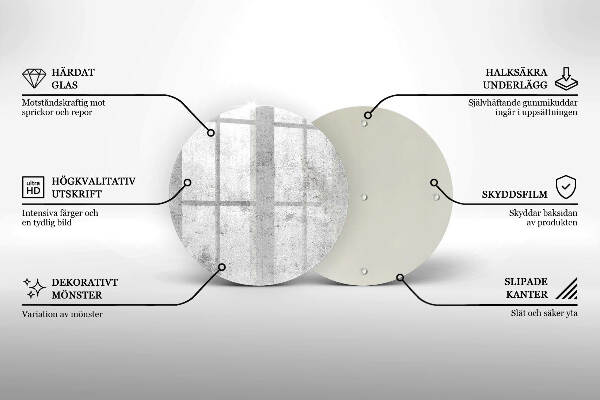 Üveg alátét gyertyákhoz Beton textúra