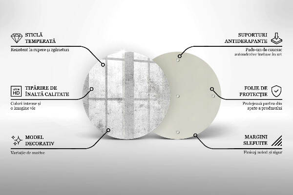 Üveg alátét gyertyákhoz Beton textúra