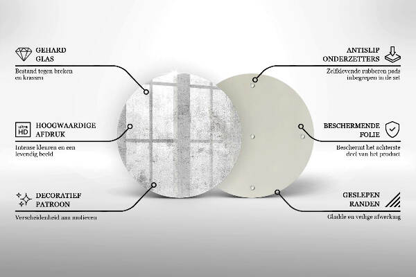 Üveg alátét gyertyákhoz Beton textúra