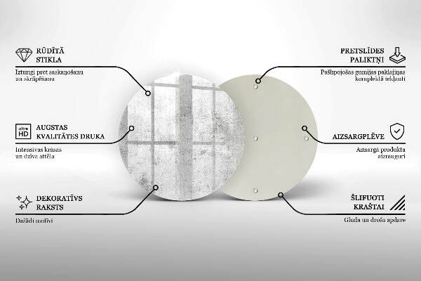 Üveg alátét gyertyákhoz Beton textúra