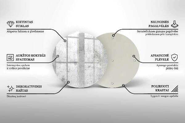 Üveg alátét gyertyákhoz Beton textúra