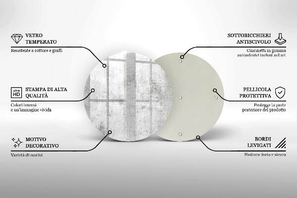 Üveg alátét gyertyákhoz Beton textúra