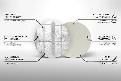 Üveg alátét gyertyákhoz Beton textúra