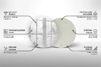 Üveg alátét gyertyákhoz Beton textúra