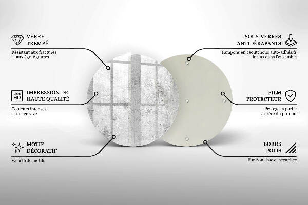 Üveg alátét gyertyákhoz Beton textúra