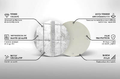 Üveg alátét gyertyákhoz Beton textúra