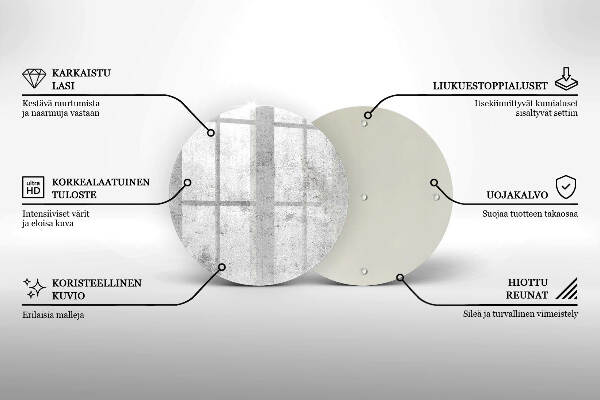 Üveg alátét gyertyákhoz Beton textúra