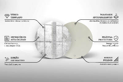 Üveg alátét gyertyákhoz Beton textúra