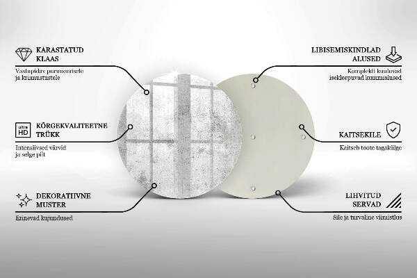 Üveg alátét gyertyákhoz Beton textúra