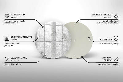Üveg alátét gyertyákhoz Beton textúra