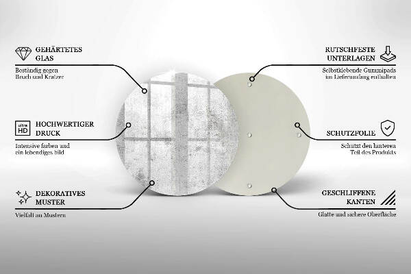 Üveg alátét gyertyákhoz Beton textúra