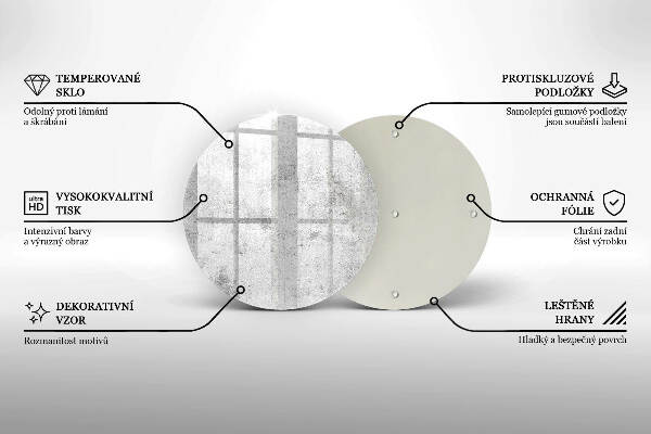 Üveg alátét gyertyákhoz Beton textúra