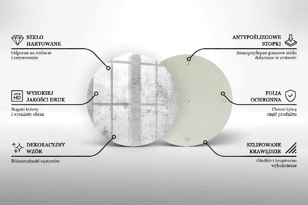 Üveg alátét gyertyákhoz Beton textúra