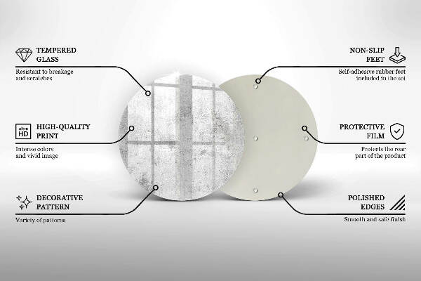 Üveg alátét gyertyákhoz Beton textúra