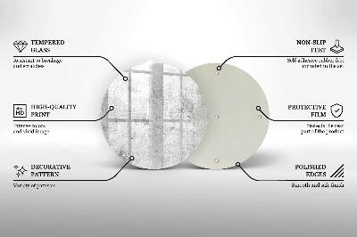 Üveg alátét gyertyákhoz Beton textúra