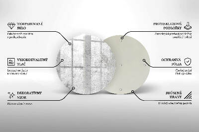 Üveg alátét gyertyákhoz Beton textúra