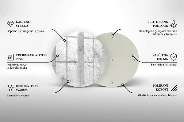 Üveg alátét gyertyákhoz Beton textúra