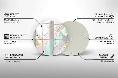 Síri gyertya alátét Pasztell márvány