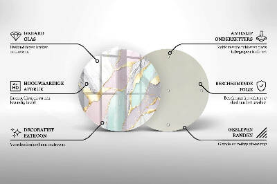 Síri gyertya alátét Pasztell márvány