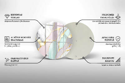 Síri gyertya alátét Pasztell márvány