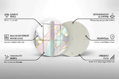 Síri gyertya alátét Pasztell márvány