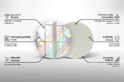 Síri gyertya alátét Pasztell márvány