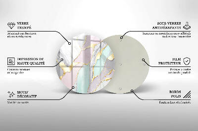 Síri gyertya alátét Pasztell márvány
