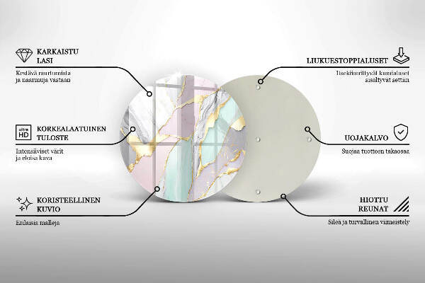 Síri gyertya alátét Pasztell márvány