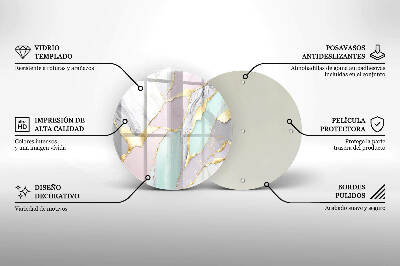 Síri gyertya alátét Pasztell márvány