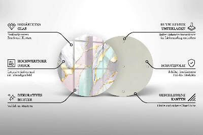 Síri gyertya alátét Pasztell márvány