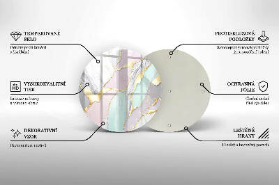 Síri gyertya alátét Pasztell márvány