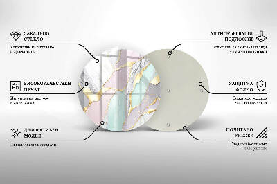 Síri gyertya alátét Pasztell márvány