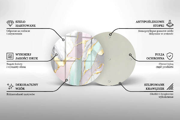Síri gyertya alátét Pasztell márvány