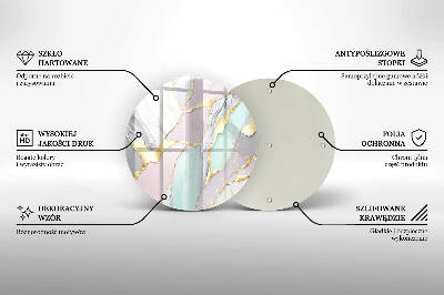 Síri gyertya alátét Pasztell márvány