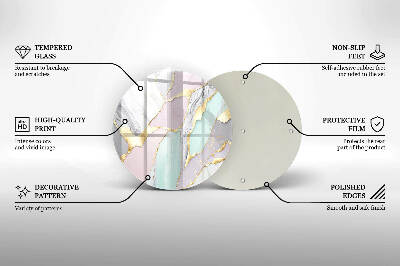 Síri gyertya alátét Pasztell márvány