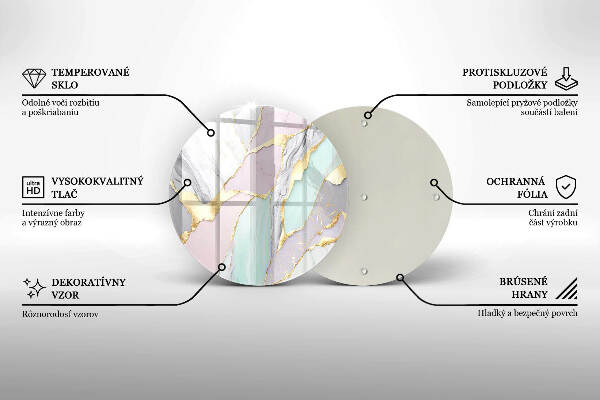 Síri gyertya alátét Pasztell márvány