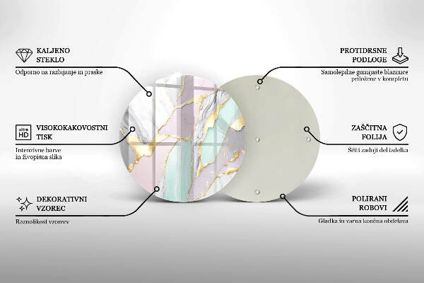 Síri gyertya alátét Pasztell márvány