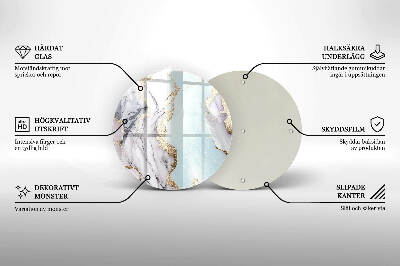 Üveg alátét gyertyákhoz Pasztell márvány
