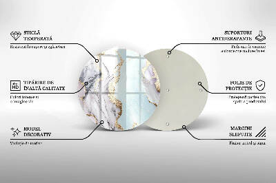 Üveg alátét gyertyákhoz Pasztell márvány