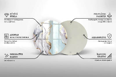 Üveg alátét gyertyákhoz Pasztell márvány
