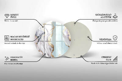 Üveg alátét gyertyákhoz Pasztell márvány