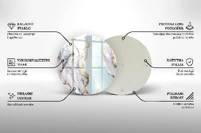 Üveg alátét gyertyákhoz Pasztell márvány