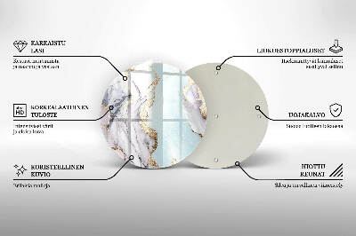 Üveg alátét gyertyákhoz Pasztell márvány