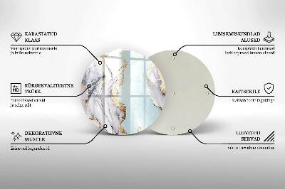 Üveg alátét gyertyákhoz Pasztell márvány