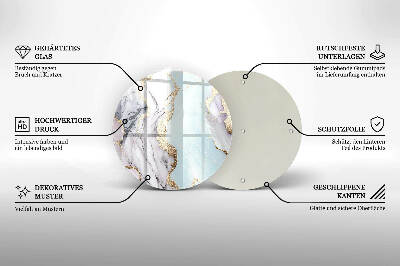 Üveg alátét gyertyákhoz Pasztell márvány