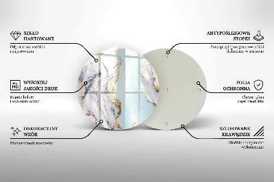 Üveg alátét gyertyákhoz Pasztell márvány